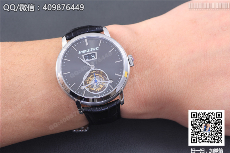 Audemars Piguet Jules Audemars koleksiyonu 26559OR tourbillon mekanik saat paslanmaz çelik kasa gri kadran
